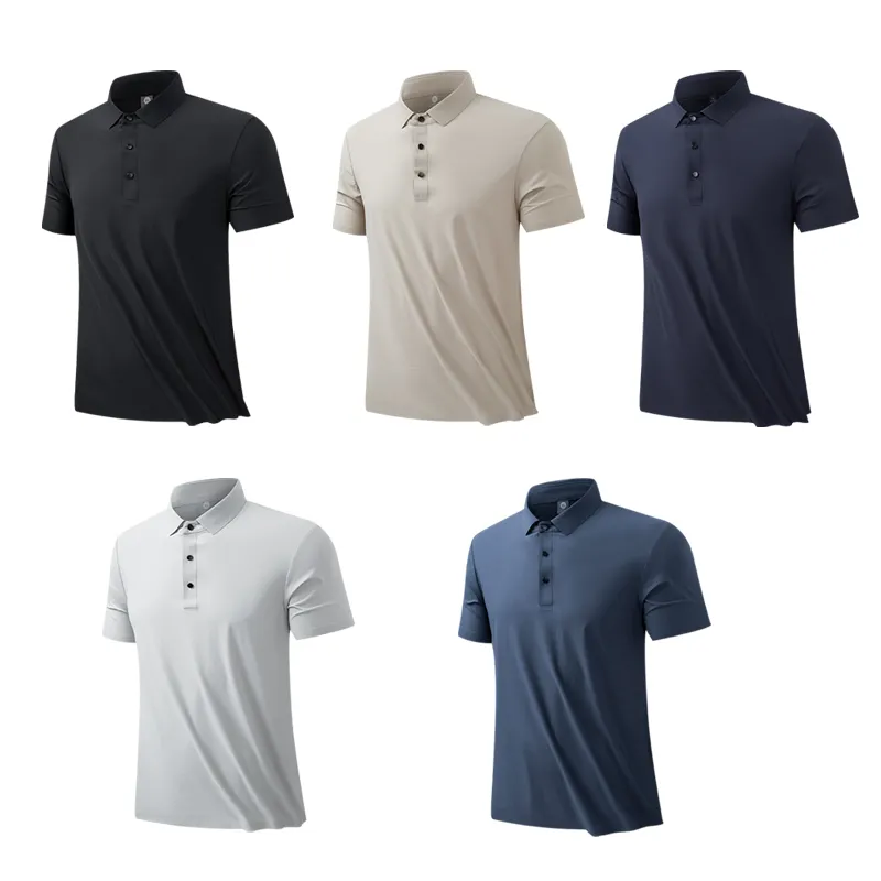 Kaus Polo pria, kaus olahraga kasual, Jersey Golf Polo pria, kaus polos kualitas tinggi