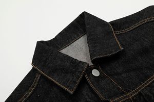 Vestes en jean amples style motard, en denim brut haut <span class=keywords><strong>de</strong></span> gamme, rétro américain, collection automne/hiver, pour hommes et femmes, vente en gros - Product Image 4