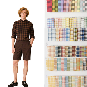 เสื้อคอตตอนลายก้างปลาสไต<span class=keywords><strong>ล</strong></span>์ย้อนยุคสำหรับเ<span class=keywords><strong>ด</strong></span>็กผู้ชายทำจากผ้าฝ้ายโพ<span class=keywords><strong>ล</strong></span>ีเอสเตอร์น้ำหนักปานก<span class=keywords><strong>ล</strong></span>างย้อมสี - Product Image 1