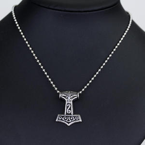 ZRM Collana con Ciondolo Martello di Thor Mjolnir in Lega di Zinco, Amuleto Vichingo Vintage Unisex, <span class=keywords><strong>Gioielli</strong></span> <span class=keywords><strong>Vichinghi</strong></span> - Product Image 6