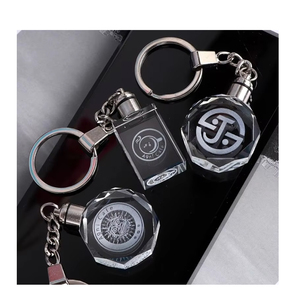 Wholesale Blank K9 Crystal Keychain Sublimation Custom Photo Led Crystal Keychain