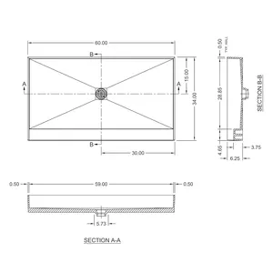 חם מכירות אריח מקלחת מוכן בסיס מקלחת 60 x32 אינץ 'pvc עם הספסל קל להתקנה