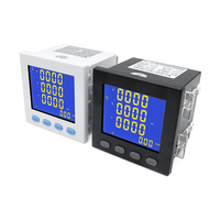 Meter Energi Daya Digital LCD Hitam/Putih, Pengukur Konsumsi Energi, HZ V a KWH 3 Fasa 4 Kawat