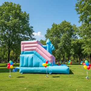 Château gonflable commercial en PVC rose, structure de saut <span class=keywords><strong>Princesse</strong></span> pour fête d'anniversaire d'enfants - Product Image 3