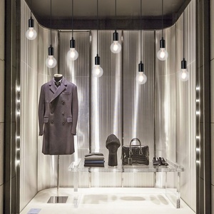 Escalera moderna, barra de mostrador, tienda de ropa, ventana de exhibición, lámpara colgante minimalista de varios cabezales personalizada, lámpara de araña de techo - Product Image 1