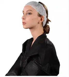 Envolturas para el cabello PP No tejido Estiramiento Banda para el cabello Spa Salón Masaje Facial Desechable TNT Diademas