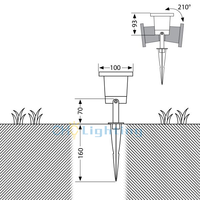 Lampes de jardin GU10 IP65 Aluminium Park Yard Outdoor Garden Spike Spot Light