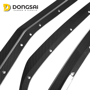 Lèvre avant en fibre de carbone conforme à la norme ISO9001/TS16949/CE/ROHS pour Chevrolet <span class=keywords><strong>Corvette</strong></span> C8, pare-chocs avant <span class=keywords><strong>rouge</strong></span> poli, neuf - Product Image 6