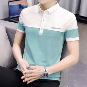 Polo homme tendance en coton 100% personnalisable, infroissable, motif uni, teinture unie, couleur bon marché - Product Image 3