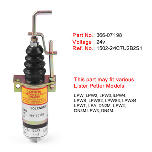 วาล์วโซลินอยด์ดับเครื่องยนต์สำหรับเครื่องยนต์ Lister Petter รุ่น 24V วาล์วฉีดน้ำมันเชื้อเพลิง รุ่น 366-07198 1502-24C7U2B2S1 - Product Image 5