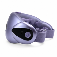 Masque de relaxation oculaire électrique avec brume atomisante, compresse chaude, vibration et musique sans fil, violet, pour la maison, le bureau et les voyages