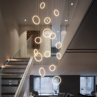 Moderne Pendentif Lumière Nordique Éclairage Restaurant Villa Art Led Escalier Lustre Plafond De Luxe
