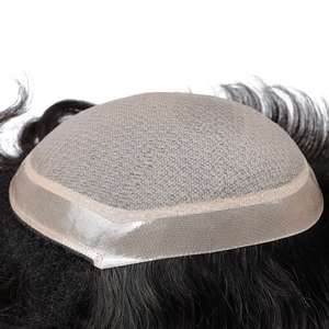 Silk Base Men <b>Toupee</b> with Baby Hair Popular Indian Hair Unit for Men - Product Image 1