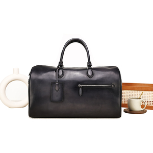 Bolsa de Viaje Retro de Cuero Genuino para Hombre Zenos, Bolso de Mano Ejecutivo de Alta Calidad con Cierre de Cremallera, Gran Capacidad, Bolsa Deportiva Resistente - Product Image 1