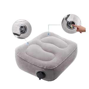 Có thể điều chỉnh chiều cao Inflatable thân thiện với môi xách tay máy bay chân chân phần còn lại gối gấp vuông PVC đổ xô chức năng gối - Product Image 1