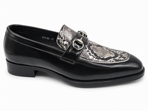 Mocasines Negros de Cuero Genuino para Hombre, con Hebilla Metálica, Transpirables, con Punta Suave, para Oficina, Negocios, Invierno, Bodas - Product Image 3