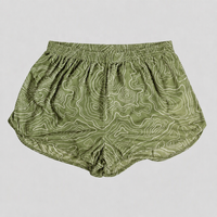 Short de course MITO Ranger Panty / Silkie avec imprimé carte topographique, taille élastique légère et ourlet fendu sur le côté