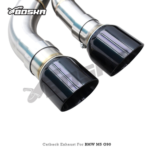 ระบบท่อไอเสียแคทแบคไทเทเนียมแบบกำหนดเอง พร้อมท่อ Z สำหรับ M5/M6 G90/G99 LCI 4.4T ปี 2024-2025 วาล์วท่อสแตนเลส Boska - Product Image 6