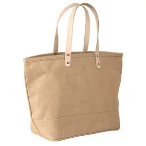حقيبة السوق من الخيش بتصميمات جديدة بشعار مخصص بسعر خاص، حقيبة السوق من الخيش القابلة لإعادة الاستخدام
