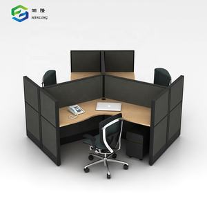 โต๊ะทำงานทรงโค้งแบบไม้ทันสมัยเฟอร์นิเจอร์สำนักงานของบริษัท - Product Image 3