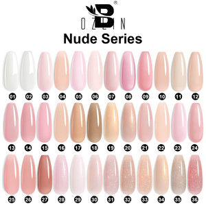 BOZLIN - Juego de 6 Esmaltes de Uñas <span class=keywords><strong>Profesionales</strong></span> en Gel UV, Color Rosa Nude, Translúcido, Efecto Gelatina, Marca Privada - Product Image 2