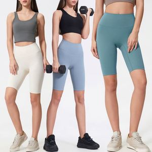 <span class=keywords><strong>Short</strong></span> de Yoga taille haute course respirant doux exercice Fitness Shorts de sport femmes cyclisme athlétique Shorts de gymnastique - Product Image 2