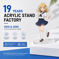 Standee Akrilik untuk Figur Anime dengan Relief Embos dan Pencetakan UV & Offset untuk Pajangan Perlengkapan Gaming