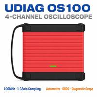 Osciloscopio UDIAG OS100 de 4 Canales, Ancho de Banda de 100MHz, Muestreo de 1GSa/s, Osciloscopio de Diagnóstico Automotriz OBD2 para Automóviles, Camiones y Talleres