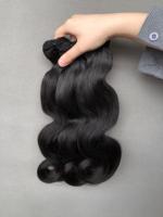 Paquetes de cabello virgen indio de alta calidad Super doble dibujado onda del cuerpo Color negro natural