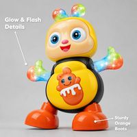Fabrika Çıkışı Sevimli Işıklı Arı Robotu Müzik ve Işıklarla Dans Eden Duyusal İnteraktif Oyuncak Çocuklar İçin Parti Oyuncağı