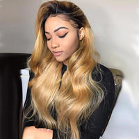 Perruque Lace Frontal Wig brésilienne Remy à cuticules alignées 13x4, cheveux humains, perruques Swiss Lace Front Wigs, Double now 1B/27, fournisseur