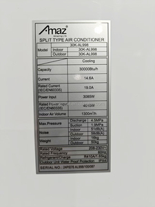 Aire Acondicionado Split sin Inversor Amaz" Blanco de 3000 BTU con Protección Contra la Humedad, 3 HP, Certificado CE para Uso Residencial y Comercial, RV A - Product Image 5