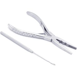 Obexa OBT-44993 Kit d'outils de pose d'extensions capillaires avec pince ergonomique, aiguille et outil de fermeture de micro-anneaux en acier inoxydable - Product Image 5