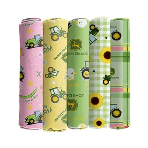 Printed Bubble Fabric John Deere of For DIY Curtain Pillow Sewing Cloth Home Decoration