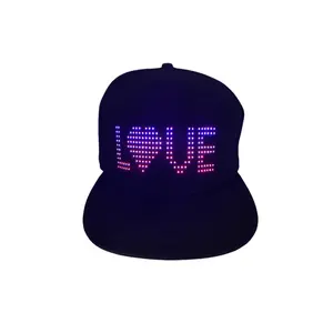 Yeni varış APP kontrol şarj edilebilir yıkanabilir tam renkli ışıklı Rave aydınlatma parti noel led şapka