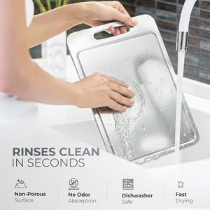 1,5 mm Dubbelzijdige Gezonde Snijplanken van 304 RVS voor de Keuken - Product Image 4