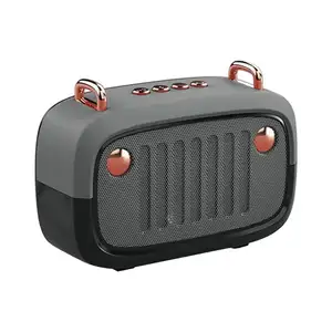 Alto-falante sem fio bs32d, mini alto-falante portátil com bluetooth, cartão tf e áudio fm, uso externo