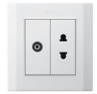 Vente directe usine chinoise – Prise <span class=keywords><strong>TV</strong></span> populaire + prise à 2 broches blanche pour PC et AV, usage domestique - Product Image 2