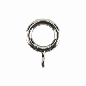 LINEA SOLUTIONS 12MM - LOT DE 10 CROCHETS À RIDEAUX EN PLASTIQUE CHROMÉ - Product Image 1