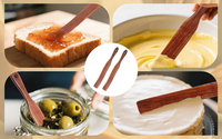 Spatule-cuillère en bois de 11 pouces – Résistante aux hautes températures, idéale pour la pâte à sourde, la cuisson, le mélange et comme racloir à pâte pour bocal