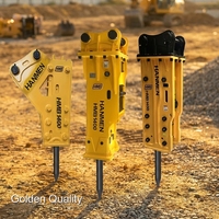 Marteau briseur hydraulique HMB efficace avec contrôle optimisé du débit d'huile pour une consommation de carburant réduite sur les chantiers