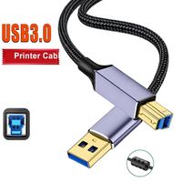 Câble de transfert de données haute vitesse USB 3.0 a mâle à B mâle Cordon de scanner pour ordinateur de bureau Pilotes de disque dur externes Pilotes d'imprimante