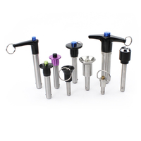 Goupilles de verrouillage à bille à dégagement rapide de type L usinées CNC de haute précision avec cordon de sécurité, goupille de verrouillage à bille de 3/4 po à dégagement rapide pour faible MOQ