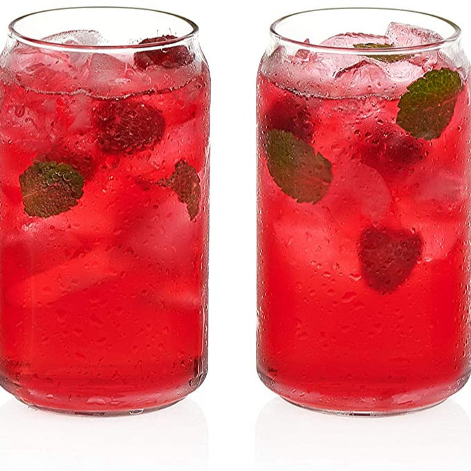 16oz/480ml clear glass drinking cup water glass beer glass can