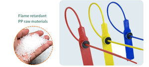 Etiquetas <span class=keywords><strong>de</strong></span> Seguridad <span class=keywords><strong>de</strong></span> Plástico PP/PE Personalizadas <span class=keywords><strong>de</strong></span> 280 mm, Ajustables, con Logotipo, para Contenedores, Camiones y Furgonetas - Product Image 2