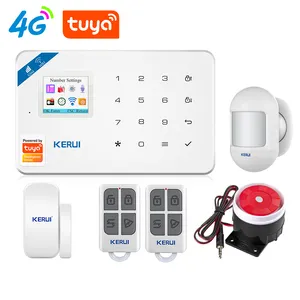 KERUI Newest Tuya App Wireless 4g GSM/WIFI Home Security Smart Home Alarm System
