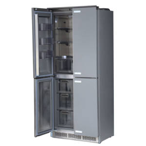 מקרר משולב בעל דלתות צרפתיות, נירוסטה, בעל קיבולת גדולה, עם מדחס חשמלי, לשימוש ביתי, ברכב ובשטח פתוח. - Product Image 4