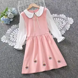 Girls Peter Pan Collar Dress Back To School Uniform Costumes Shirtdress School Uniform Dressy Custom