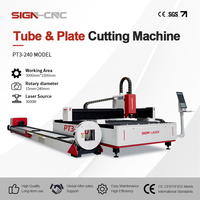 Machine de découpe laser à fibre industrielle de puissance élevée pour tubes et tôles métalliques avec découpe latérale servo, fournie directement par l'usine
