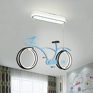 Hot Sale Children's Modern LED Bicycle Chandelier Personalized Style Boy Girl Bedroom <b>Cheap</b> Kids Pendants <b>Light</b> - Product Image 6